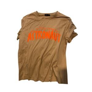 Romwe Astronaut Beige T-Shirt Mens Med